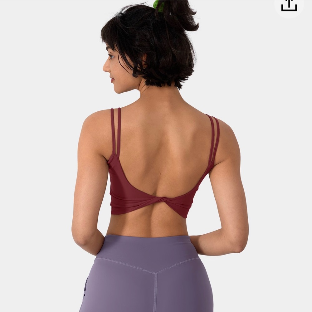 Halara In My Feels Cross-Back Crop Top Size Small